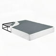 thumbnail image 3 of Black Metal Queen Mattress Foundation, 8.5 Inch High, 12 Slat Support, Textured Fabric Cover, 3 of 10