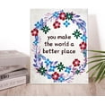thumbnail image 3 of Inspirational Motto Framed Canvas Wall Art Gifts for Women Girls Friends Sister,Motivational Canvas Prints Framed Wall Art for Home bedroom Living Room Wall Decor-You Make The World Better Place, 3 of 4