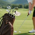 thumbnail image 7 of Haosy Apricot Golf Mallet Putter Cover Strong Magnetic Leather Golf Club Headcover Closure, 7 of 7
