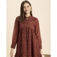 thumbnail image 3 of Moomaya Womens Solid Cuffed Sleeves Dress, Mandarin Collar Mini Dress, 3 of 8
