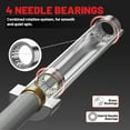 thumbnail image 4 of ROALW Olympic Barbell, 2-inch Weight Bar for Strength Training. 7ft Olympic Bar, 1000lb Plus Capacity, Chrome/Zinc Plating, knurled Grip for Bench Press Deadlift Squat, Silver, 1,000 lb, 4 of 8