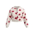 thumbnail image 5 of No Boundaries Plush Bomber Jacket, Heavyweight, Women's XXS-XXL, 5 of 5