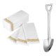 thumbnail image 1 of Agitadora de Postre de Acero Inoxidable para , , Cucharaditas, Vajilla de Cocina, Aperitivo de Cóctel Papel dorado puntiagudo plateado BLESIY cuchara pala, 1 of 8