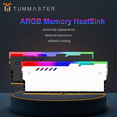 thumbnail image 2 of Computer ARGB RAM Memory Heatsink Cooler with Thermal Conductive Pad for Desktop PC Memory DDR2/DDR3/DDR4/DDR5 2PC, 2 of 6