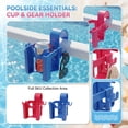 thumbnail image 2 of Weighted Base Poolside Drink Holder with Removable Storage Compartment, Clip-On Beverage Bottle Caddy, Multipurpose Outdoor Cup Organizer for Patio, Backyard, Summer Beach and Outdoor Seat Use, 2 of 5