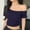 Blue, variant on Rezuofi 1 Pcs Women Off The Shoulder Tops Summer 2025 Short Sleeve Shirts Going Out Crop Y2k Cute Tee