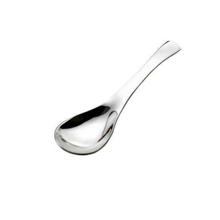Stainless Steel Chinese Soup Spoon Round Earl Scoop Thick Cooking Meal Food Spoon Kitchen