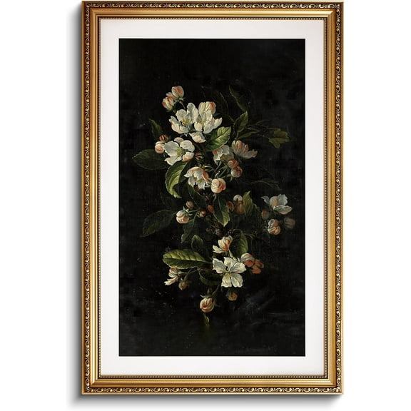 Vintage Wall Art Retro Still life Floral Tulips Canvas Prints Artwork with Antique Unframed, Victorian Wall Paintings Decor for Living Room BedRoom