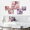 thumbnail image 2 of Designart "Ethereal Flourishing Rococo XXI" Floral Wall Art Set Of 5 - Pink Cottage Living Room Metal Art Set, 2 of 6