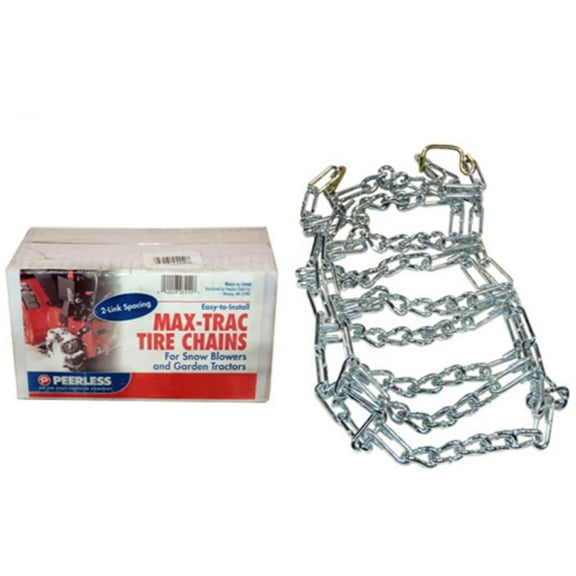 5548 Set Of 2 16x650x8 Snow Bower Tire Chains, Deep Lug 2 Link Spacing