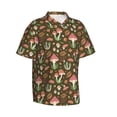 thumbnail image 2 of Daiia Mushrooms and Autumn Hawaiian Shirt for Men Gentle Cotton Regular Short Sleeve Casual-XX-Large, 2 of 9