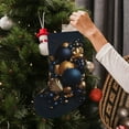 thumbnail image 5 of Salouo Elegant Golden Blue Ornaments Print Christmas Decorations Stockings 1 Pack 18'' Xmas Stockings Holiday Stocking Personalized Farmhouse Decor for Home Family Party Tree, 5 of 7