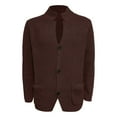 thumbnail image 3 of Men's Cardigan Sweaters Fuzzy Trench Coat Long-Sleeved Pullover Solid Bedroom Polyester, 3 of 4