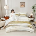 thumbnail image 4 of Erosebridal Simple Graffiti Bedding King Comforter Set,Modern Design Down Comforter,Yellow Brown Bedding Sets King with Comforter,Ultra Soft Room Decoration Reversible,3 Pieces, 4 of 8