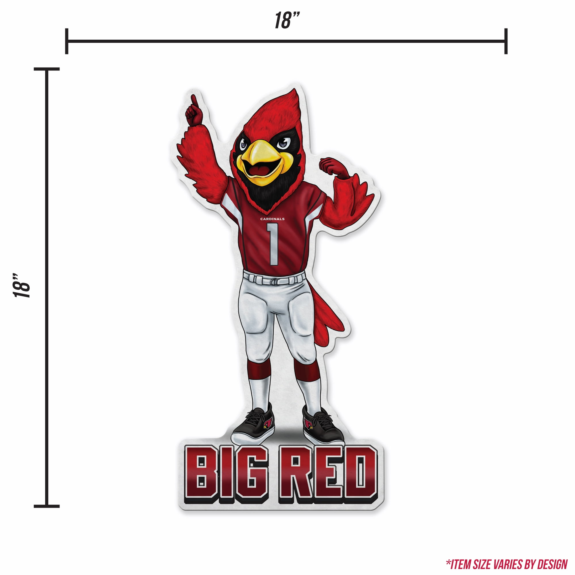 CARDINALS - AZ SHAPE CUT MASCOT LOGO PENNANT WITH HEADER CARD
