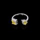 thumbnail image 3 of Qarigey Anillo de apertura para mujer, anillos de circón de cobre, decoraciones de mano ajustables, joyería chapada para niñas y mujeres para citas, Ropa, zapatos y accesorios Miscelánea Amarillo Qarigey AP014481-04, 3 of 6