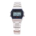 thumbnail image 2 of Reloj deportivo digital resistente al agua, vintage, ajustable, multifunción, para negocios, para deportes diarios, viajes, color plateado, 2 of 15