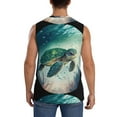 thumbnail image 4 of Goofa Watercolor Turtle5 Printed Men's Sleeveless T-Shirt - Athletic Gym Workout Tank Top for Men - Moisture-Wicking, UPF 30+ Quick-Dry Muscle Tee-X-Large, 4 of 8