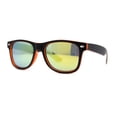 thumbnail image 1 of Child Size Kids Hipster Horn Rim Classic Plastic Sunglasses Orange Yellow Mirror, 1 of 4