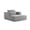 Gray, variant on Homefun 63" Oversized Chaise Lounge Chair Indoor No Assembly Skin-Friendly Corduroy Sofas Couches with 2 Lumbar Pillows