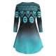thumbnail image 2 of Más el tamaño de la geometría Ombre color camiseta Rosegal Camisetas tallas grandes, 2 of 5