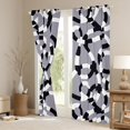 thumbnail image 2 of jejeloiu Geometric Waves Stripes Black Out Curtains,Geometric Lines Aesthetic Curtains Pack of 2 (42x63 Each),Rgray White Black Bedroom Curtains For Girls Microfiber Bedroom Decor, 2 of 5