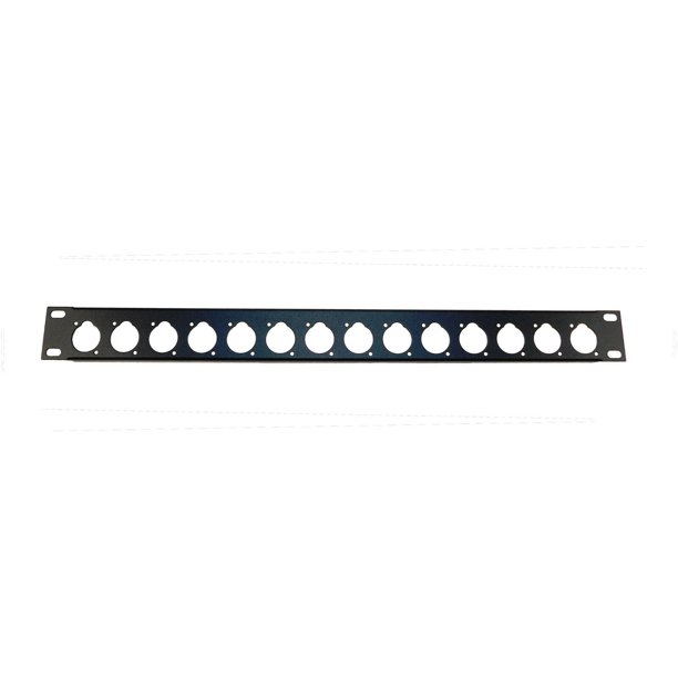 1U Procraft 16 ga. Formed Aluminum Rack Panel PrePunched for 14 XLRs