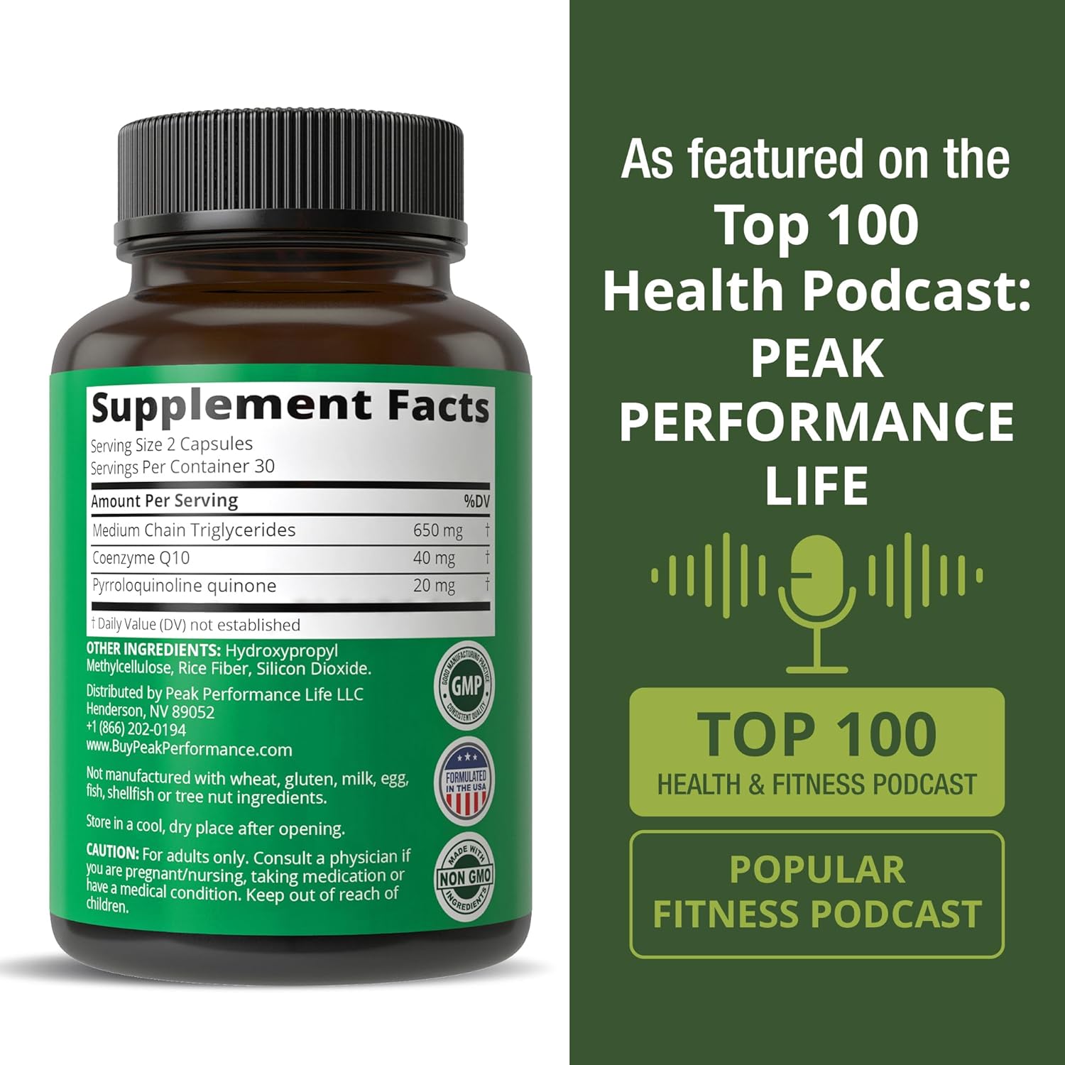 Mitochondria Maximizer with CoQ10 and Active PQQ. Best Mitochondrial Support Supplement with MCT Oil. Natural Cellular Generator for Clean, Energy Support. 60 Vegetarian Capsules