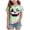 Light Green, variant on KPOPLK Girls Halloween T Shirt Cute Tie Dye Graphic Short Sleeve Crew Neck Kids Fall Party Top Size 6-7 Years,Light Green