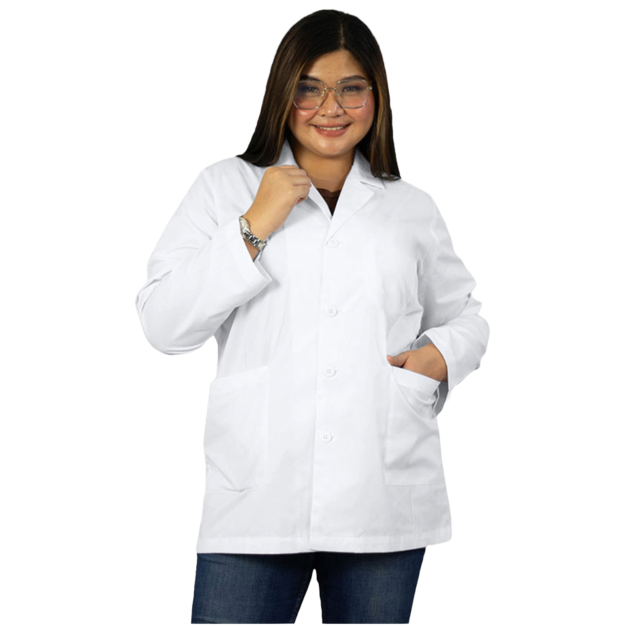 Panda Uniform by HeedFit 29" Medical Lab Coat for Women – 6XL White