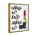 thumbnail image 3 of Stupell Industries Wake Up And Make Up Metallic Gold Framed Floating Canvas Wall Art, 24x30, by Amanda Greenwood, 3 of 9