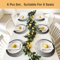 thumbnail image 5 of Grey Ombre Round 13 Inch Placemats Set of 4, Contemporary Gradient Abstract Art HeatResistant Non Slip Place Mats for Dining Table, Wipeable Braided Kitchen Table Mats for Housewarming, 5 of 9