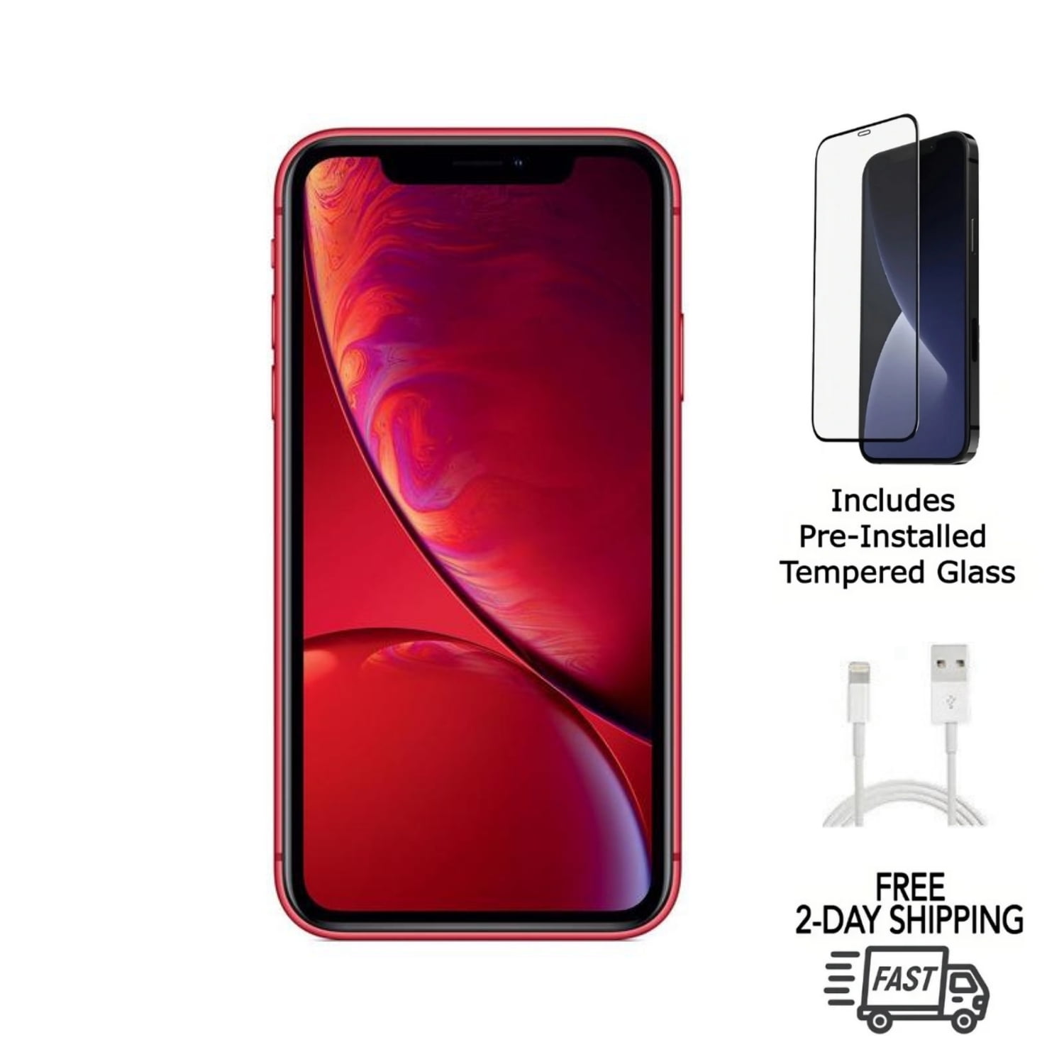 Pre-Owned Apple iPhone XR (Unlocked) 256GB Coral (A1984) Bundle