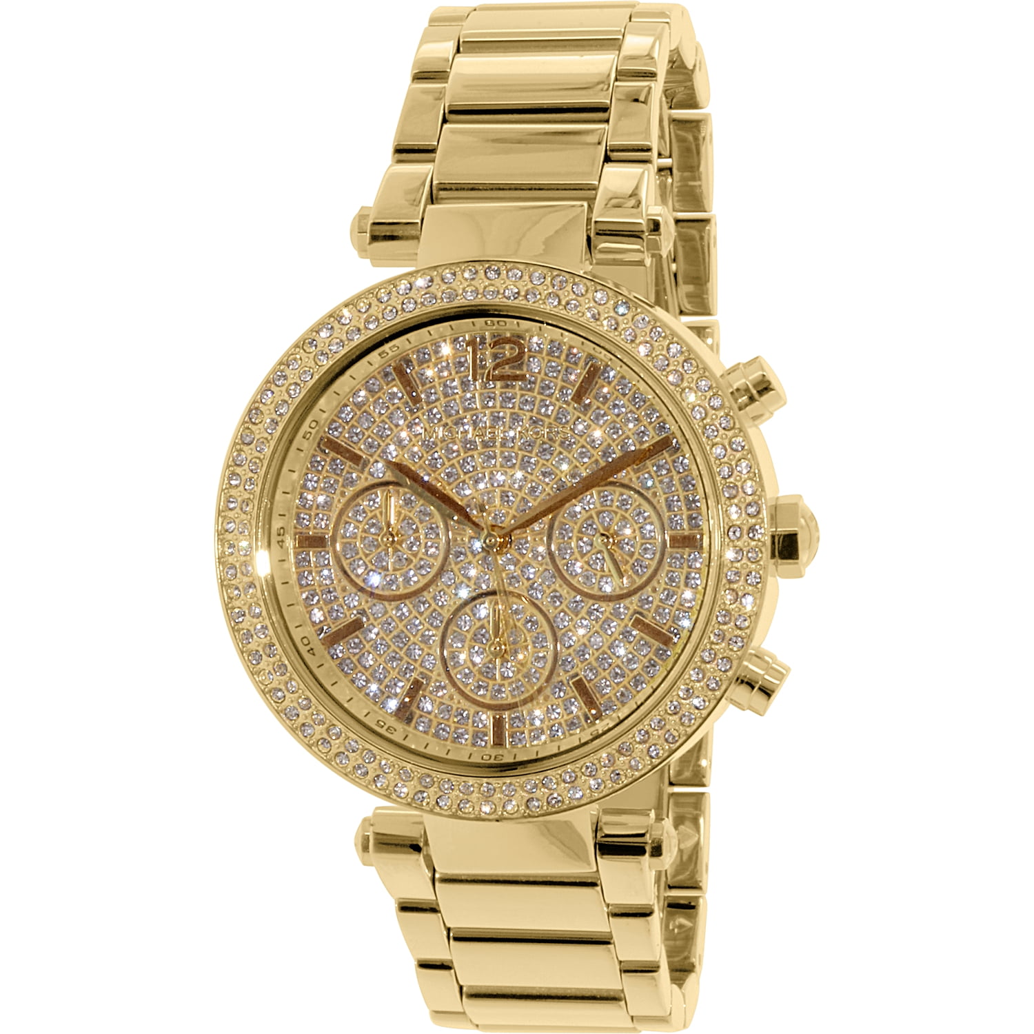 gold mk watch womens