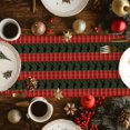 thumbnail image 3 of Table Runner 13x70in Inches Long, Reindeer on Dark Green BackgroundLinen Washable Dresser Scarf Red StripedKitchen Dinning Tablerunners for Holiday/Party/Wedding/Home Tables Decor, 3 of 9