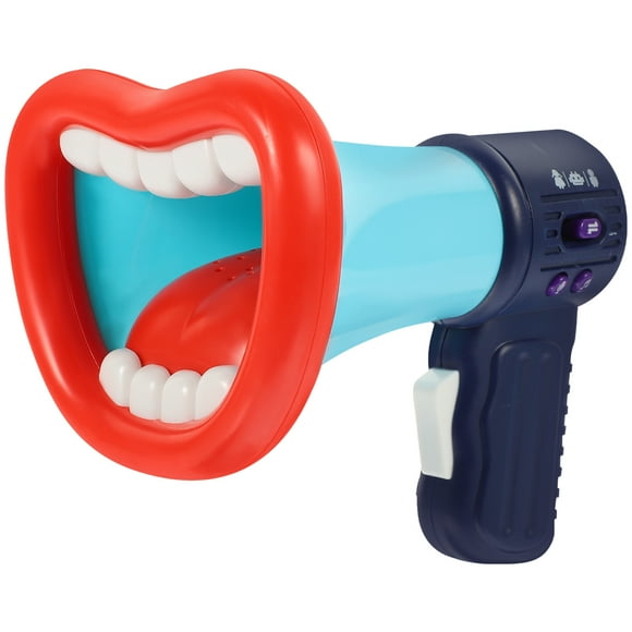 Altavoz divertido con bocina multifuncional que cambia de voz, juguete para niños, altavoz portátil (azul, sin batería)