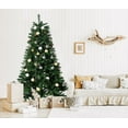 thumbnail image 3 of Artificial Christmas Tree with LED Lights,Multipurpose Xmas Tree with PVC Branches,Pre-Lit Xmas Tree Holiday Decoration for Indoor Home Office,Ideal Christmas Decoration, 3 of 6
