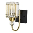 thumbnail image 2 of Aitana 5 in. 1-Light Indoor Brass Finish Wall Sconce with Light Kit, 2 of 6