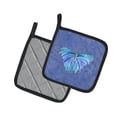 thumbnail image 2 of Butterfly on Slate Blue Pair of Pot Holders, 2 of 3