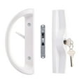 thumbnail image 1 of Juego de manillas corredizas para puertas de patio Hausun con cerradura con llave, color blanco, 1 of 7