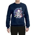 thumbnail image 2 of Wild Bobby The Betty Experience Guitars Betty Boop Unisex Crewneck Sweatshirt, Vintage Heather Navy, Medium, 2 of 5