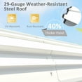 thumbnail image 4 of VEIKOUS 20' x 20' Outdoor Metal Carport for 2-Car Storage, Heavy Duty Galvanized Steel Garage Shelter for Patio, Backyard, White, 4 of 23