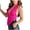 Hot Pink, variant on Women's Halter Neck Draped Front Sleeveless Top Backless Summer Casual Tie Back Blouse