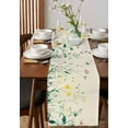 thumbnail image 2 of Hokiten Table Runners 90 Inches Long Dress Scarves, Yellow Floral Summer Farmhouse Coffee/Dining/Kitchen Table Runner for Living Room, Vintage Green Botanical 13x90 Inch, 2 of 7