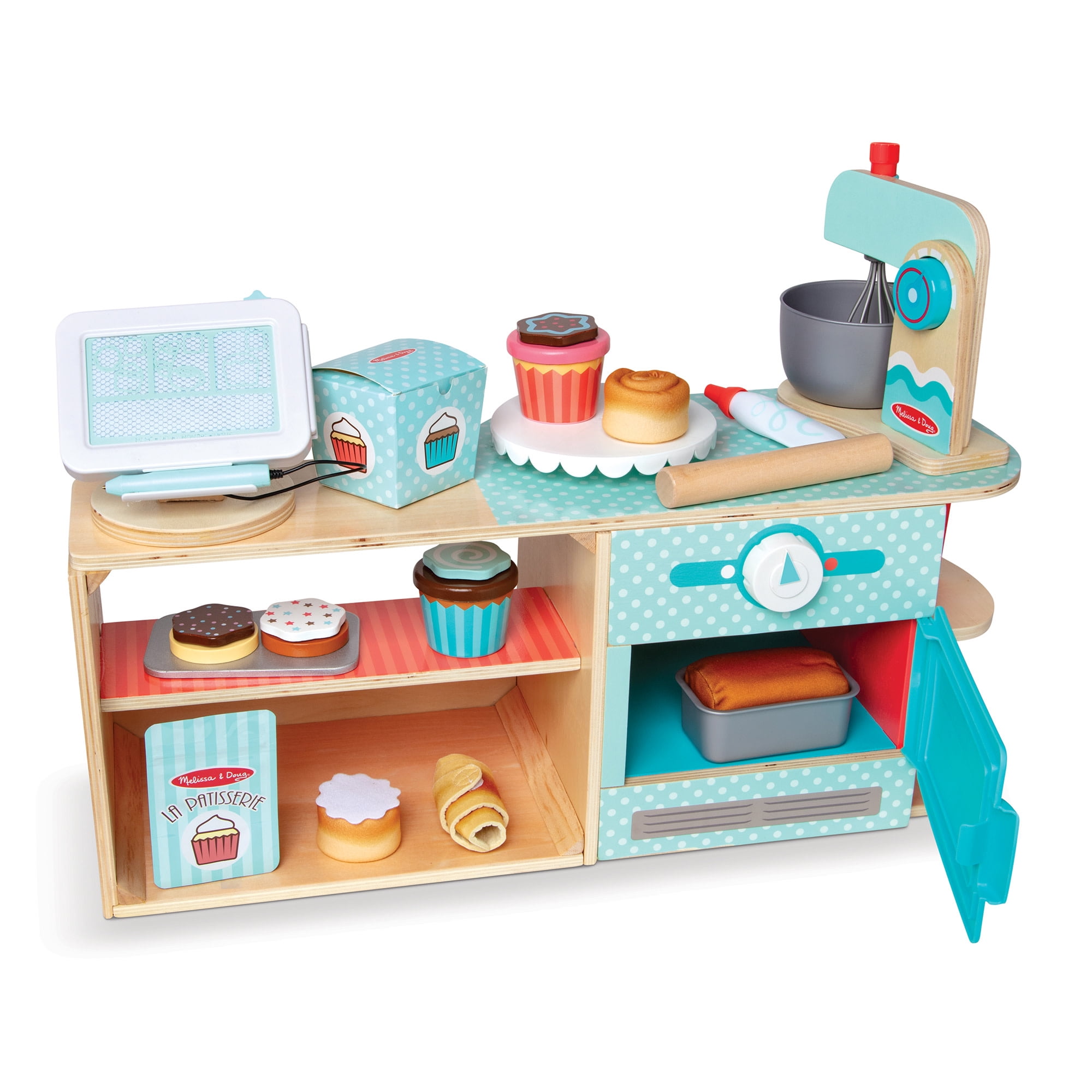 Melissa & Doug Wooden La Patisserie Bakery (39 Pieces) - FSC Certified