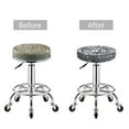 thumbnail image 3 of Kdxio Cute Dog Faces Print Stool Covers Round,Stretch Round Bar Stool Covers Washable Bar Stool Cushion Slipcover for 12-15 Inch Chair, 3 of 5