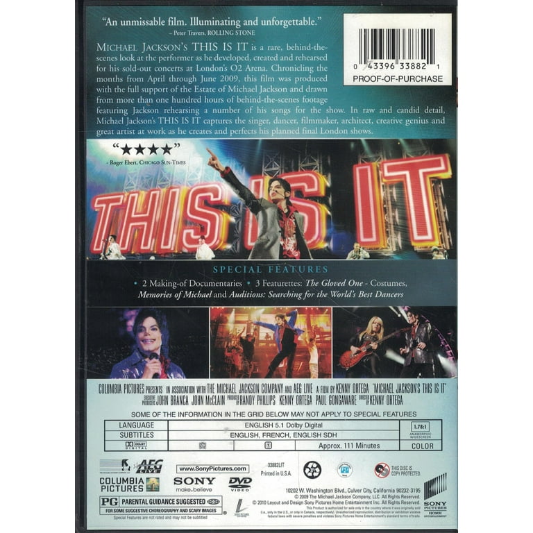 Sony Pictures - Michael Jackson's This Is It (DVD), Music