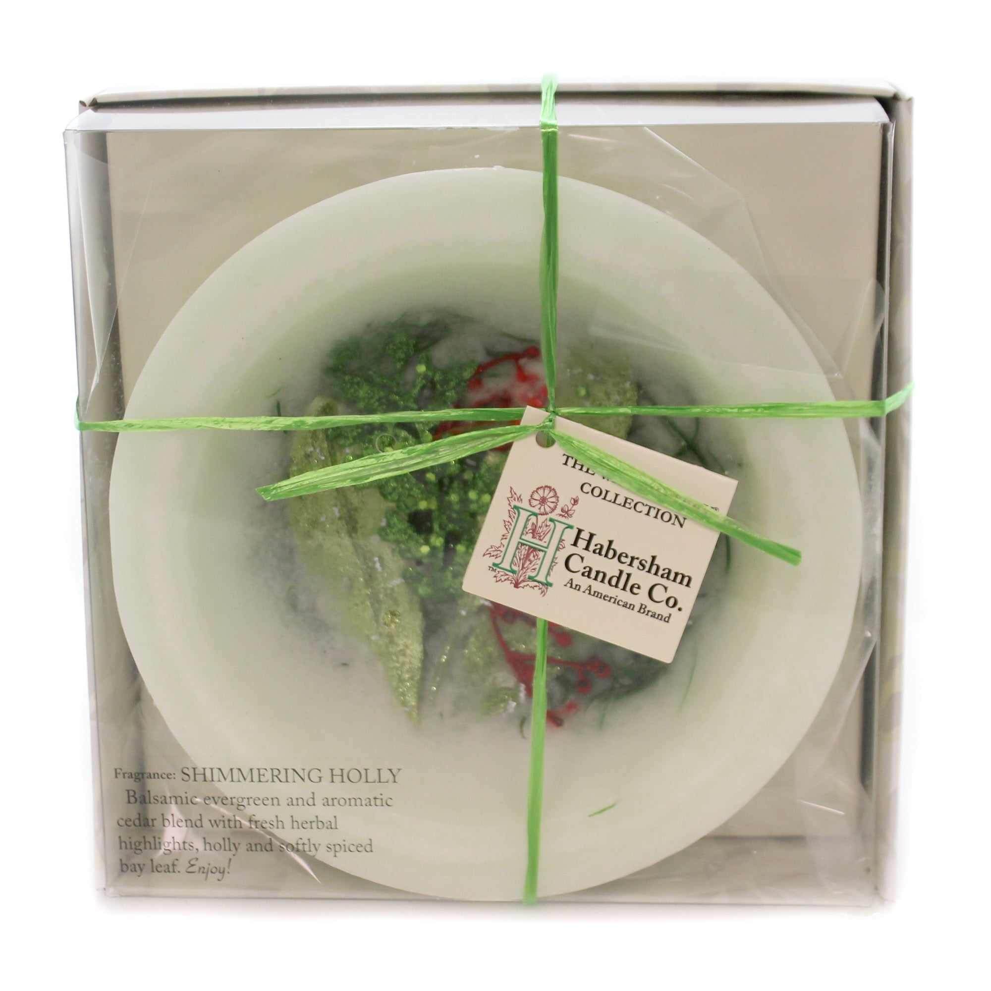 Habersham Candles SHIMMERING HOLLY WAX POTTERY Wax Flameless Candle