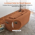 thumbnail image 5 of Jopath Orange Loveseat Sofa, Cloud Comfy Sofa, Chenille 2 Seater Cloud Couch for Living Room Bedroom No Assembly Required, 5 of 9