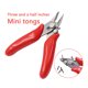 thumbnail image 3 of Alicates diagonales Cable de alambre Nipper pequeño Flush Snips Crimpadora con resorte Mango de plástico DIY Artesanía Herramienta de mano portátil Inevent TO000946-01, 3 of 7